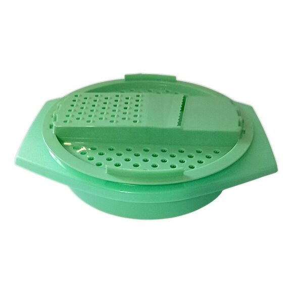 Tupperware Cheese Grater Slicer Bowl 787 3  786 4 Jadeite Green No Lid Vintage - Picture 15 of 16